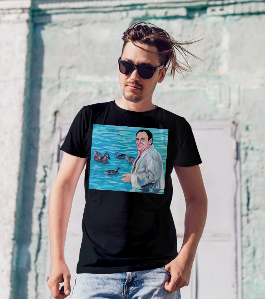 The Sopranos Tony Soprano Ducks Pool Scene Fan T-Shirt