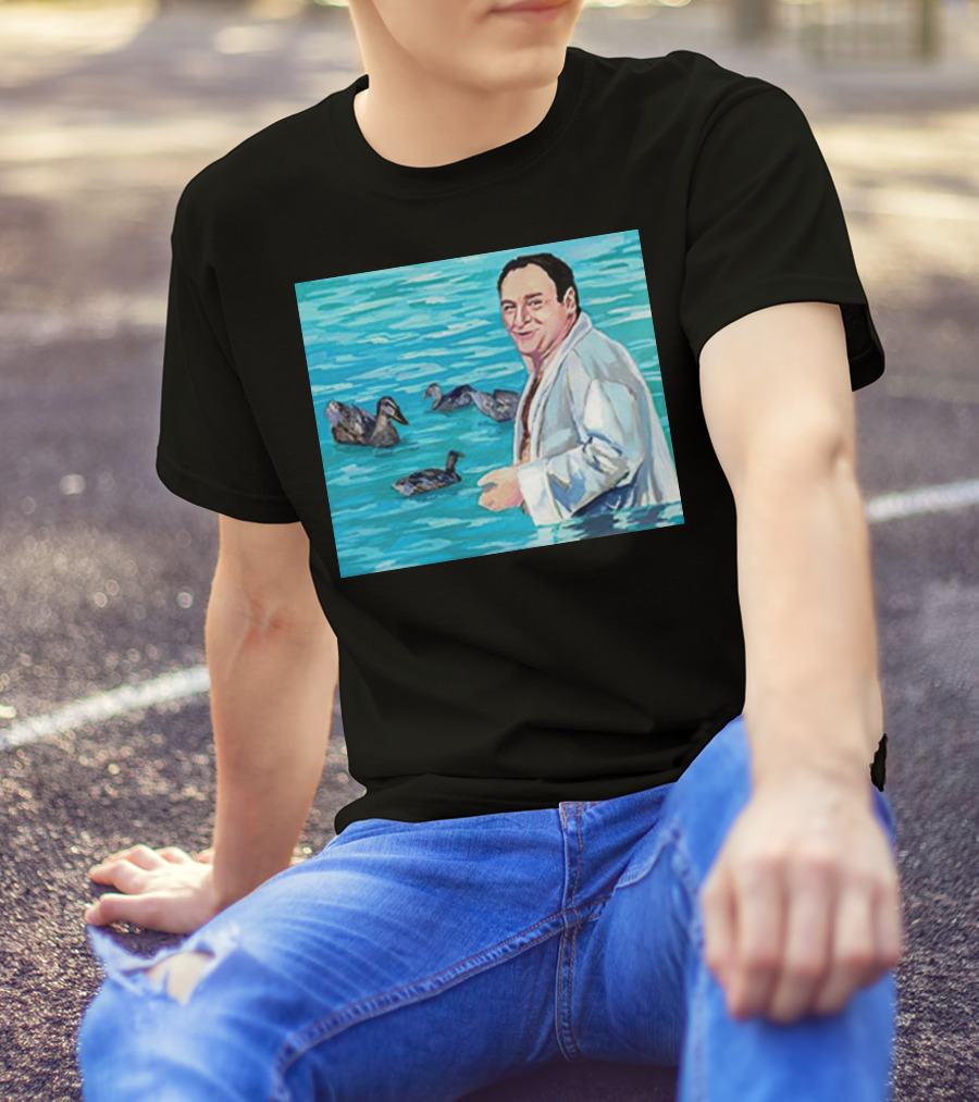 The Sopranos Tony Soprano Ducks Pool Scene Fan T-Shirt