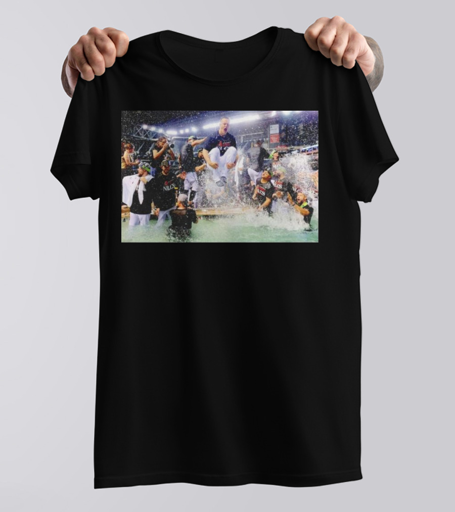 Trending Arizona Diamondbacks Players Celebrate NLDS Sweep Over Dodgers With Pool Party T-Shirt