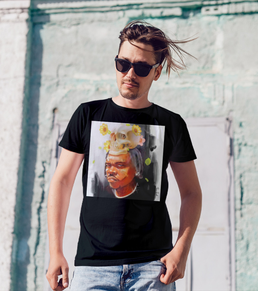 Wun Night Only New York Floral Skull T-Shirt
