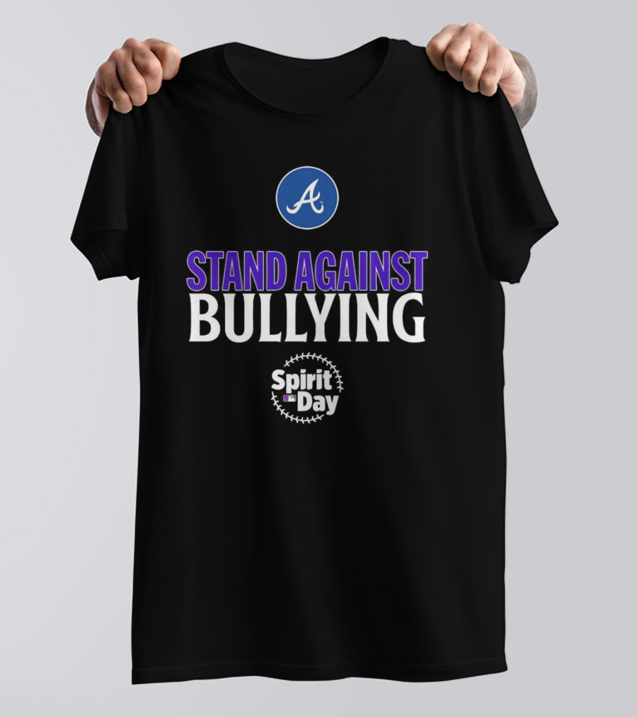 Atlanta Braves Spirit Day Stand Against Bullying T-Shirt