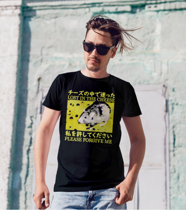 LOST IN THE CHEESE PLEASE FORGIVE ME Rat T-Shirt