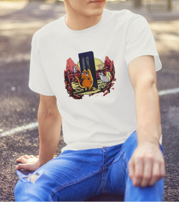 Trending Cat Odyssey Monolith Adventure T-Shirt