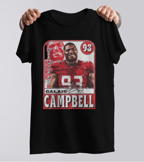 Defensive End Calais Campbell 93 Atlanta Football Card T-Shirt