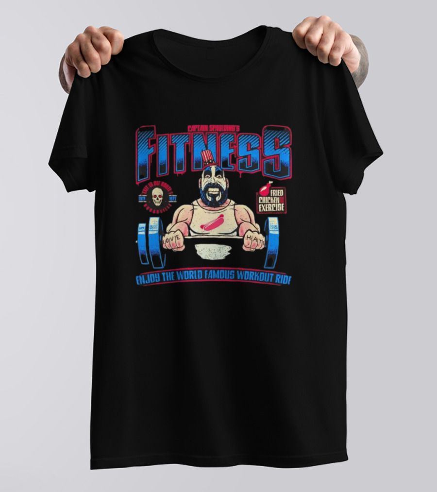 Captain Spaulding's Fitness Fried Chicken Exercise Halloween T-Shirt