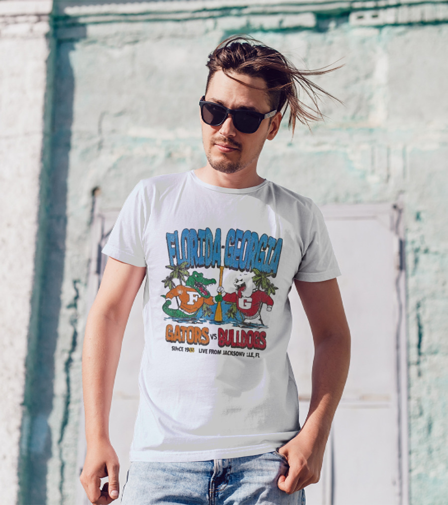 Florida Georgia Gators Vs. Bulldogs Since 1933 Live From Jacksonville FL T-Shirt