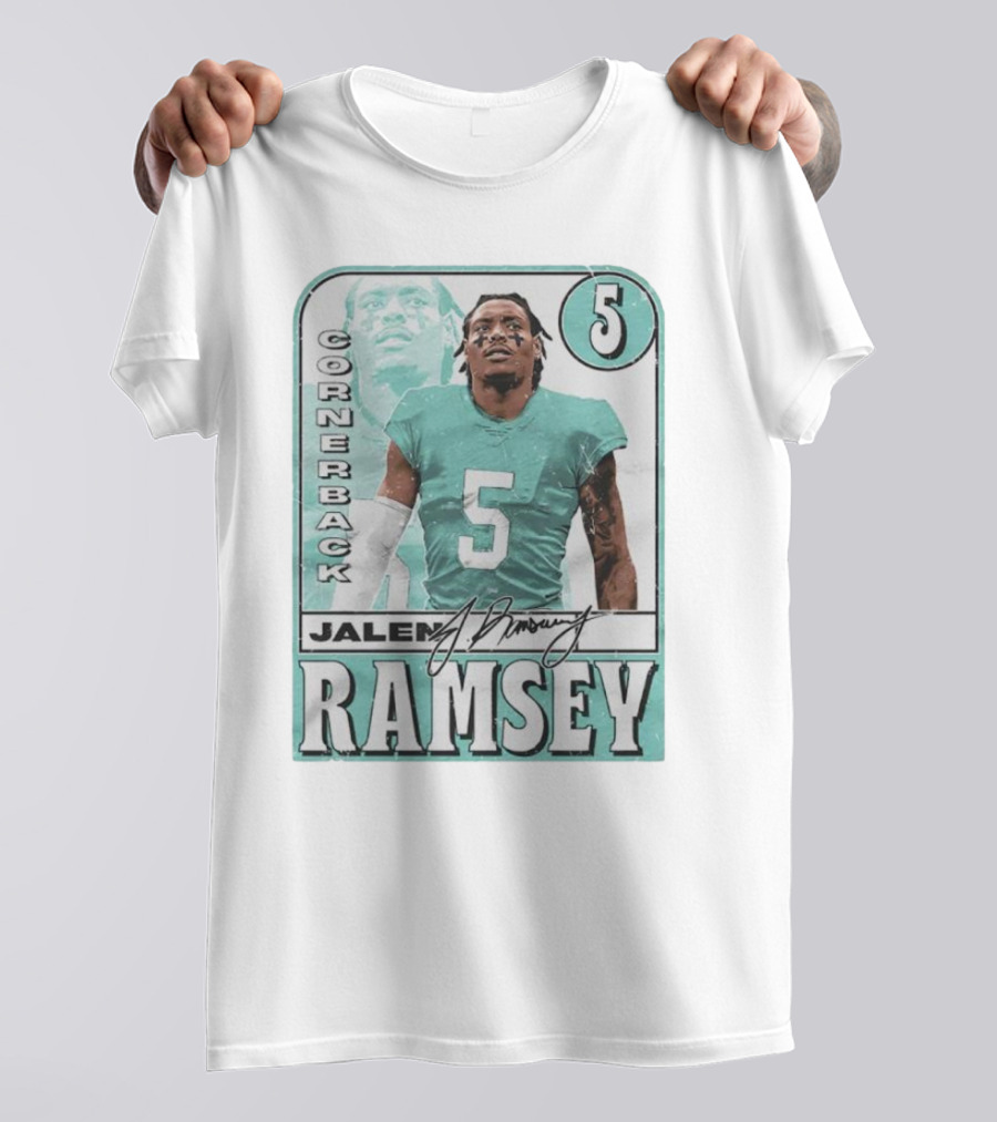 Jalen Ramsey Cornerback 5 Miami Card T-Shirt