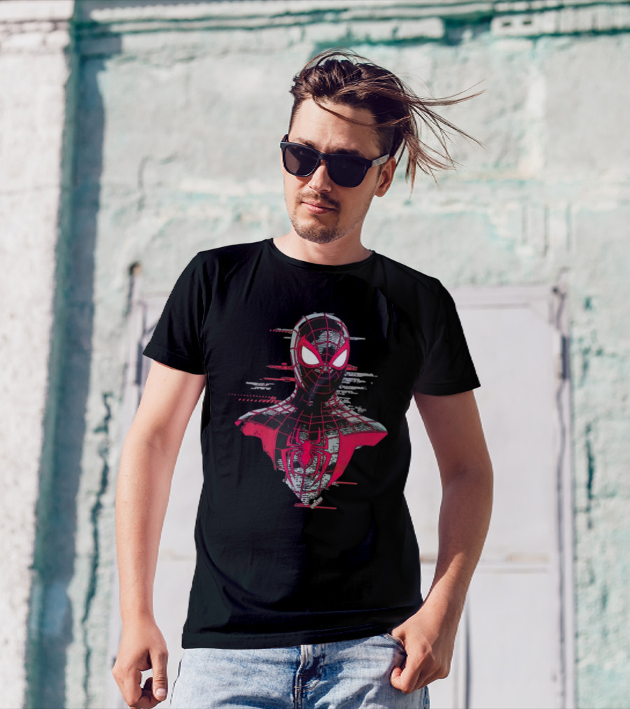 Spider-Man Miles Morales Marvel Glitch T-Shirt