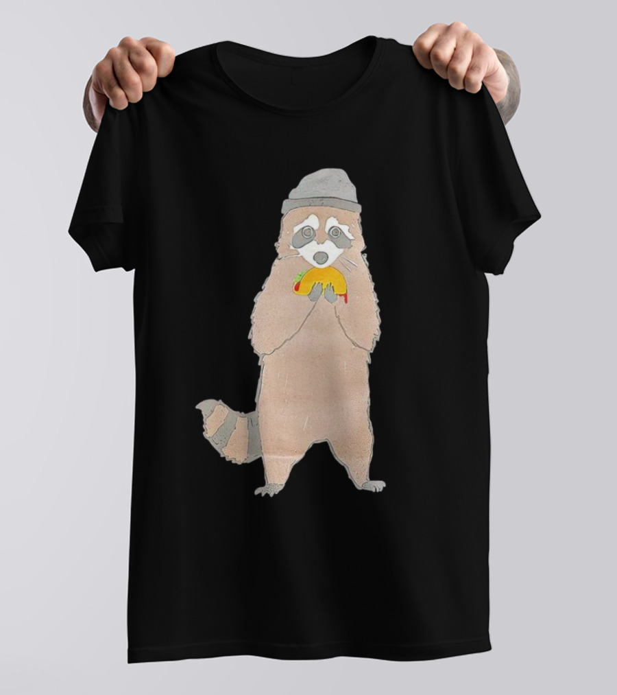 Mischievous Raccoon Eating Taco Bandit T-Shirt
