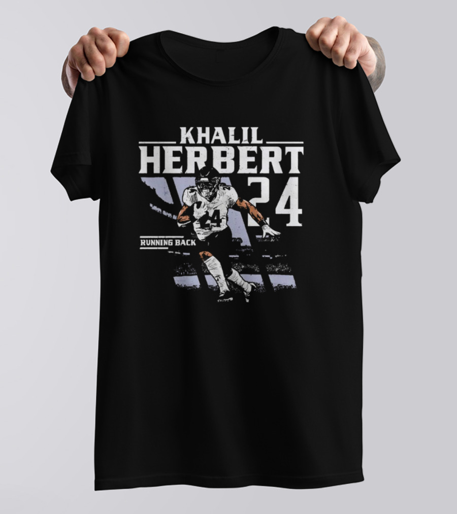 Khalil Herbert Running Back 24 Chicago Stadium T-Shirt
