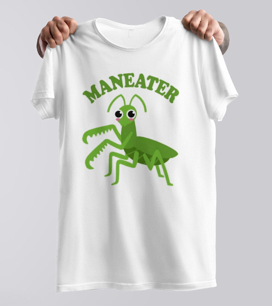 Maneater Praying Mantis Cartoon T-Shirt