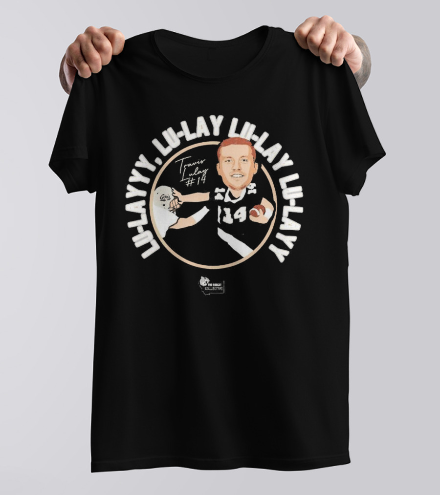 Travis Lulay Lu-Layyy Griz #14 Caricature Signature Lu-Lay Lu-Layyy Griz Fan Club Collection T-Shirt