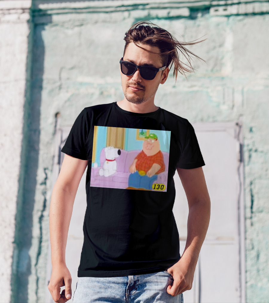 David Wearing Brian Griffin Peter Griffin On Couch 130 T-Shirt