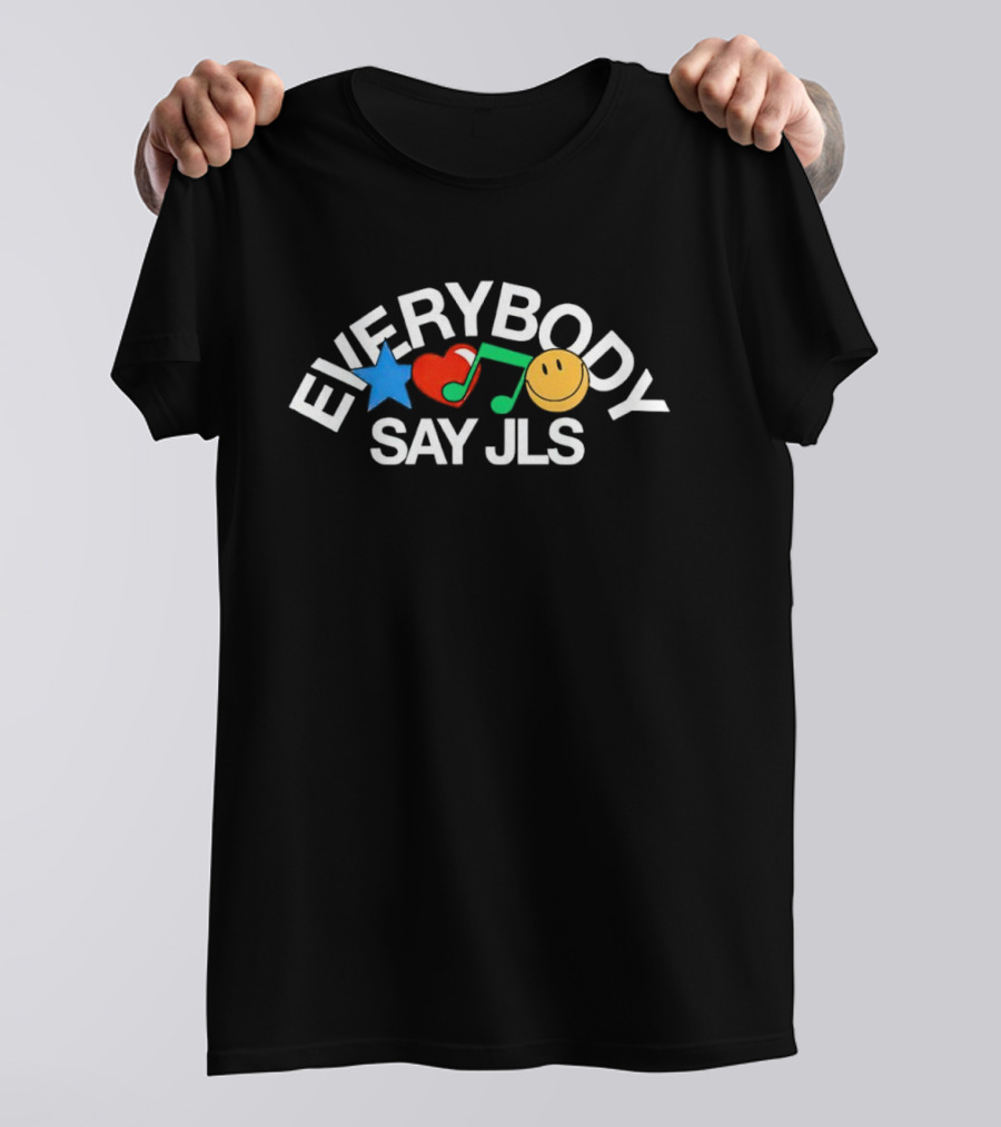 Everybody Say JLS Star Heart Musical Note Smiley T-Shirt