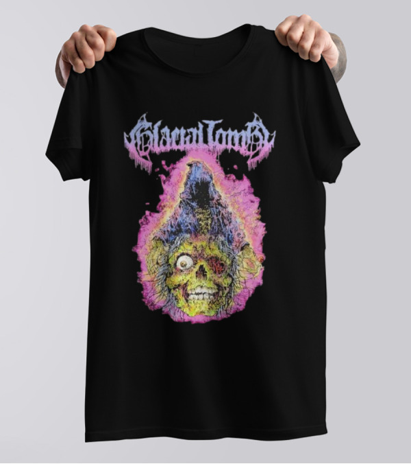 Glacial Tomb Necromancer Skull Flame T-Shirt