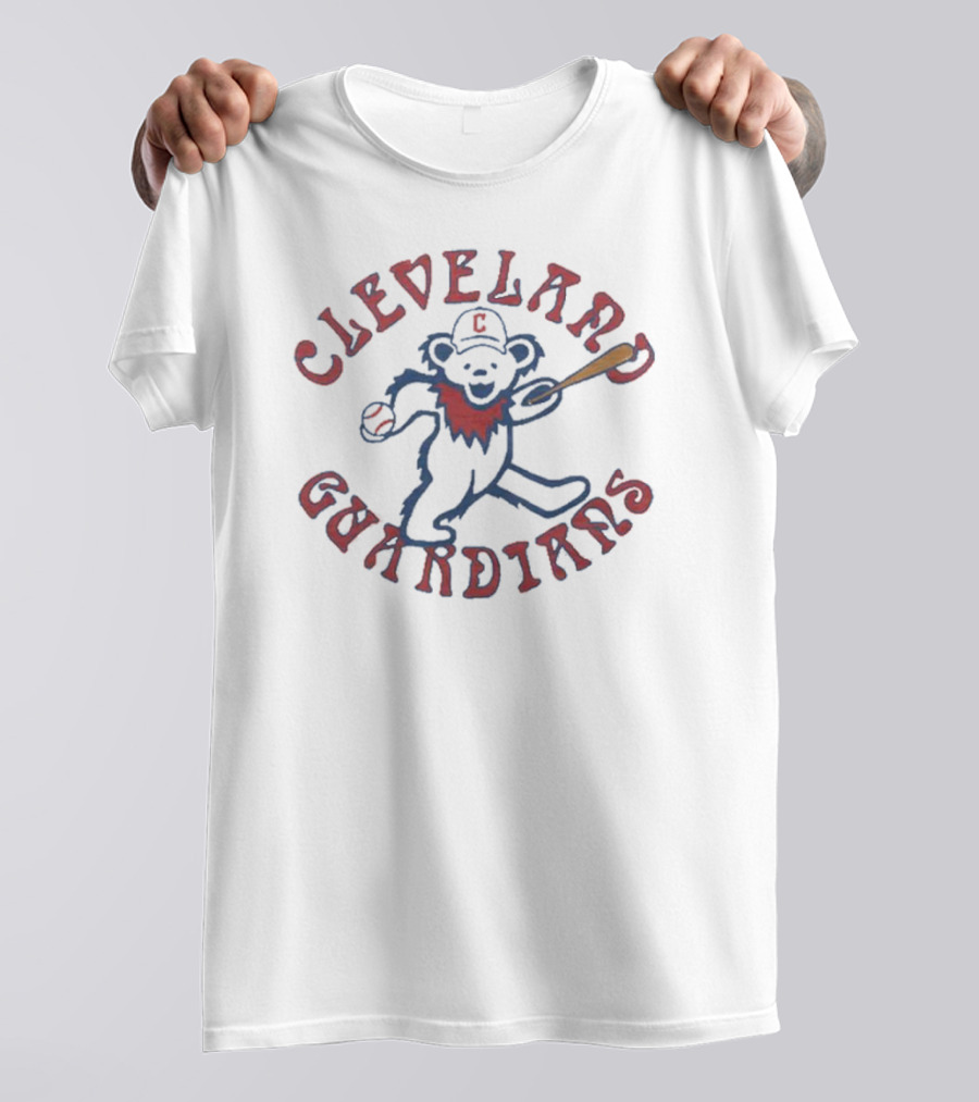 MLB X Grateful Dead Cleveland Guardians Dancing Bear T-Shirt