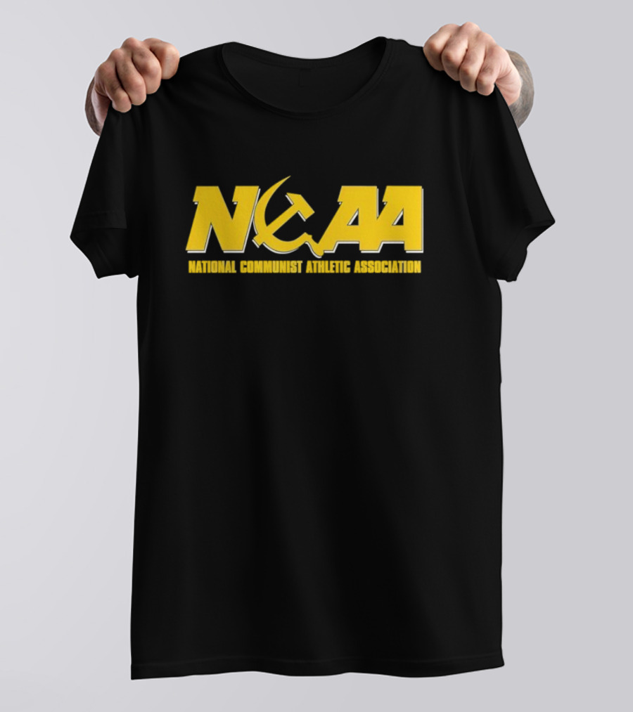 NCAA National Communist Athletic Association Hammer Sickle Michigan Wolverines T-Shirt