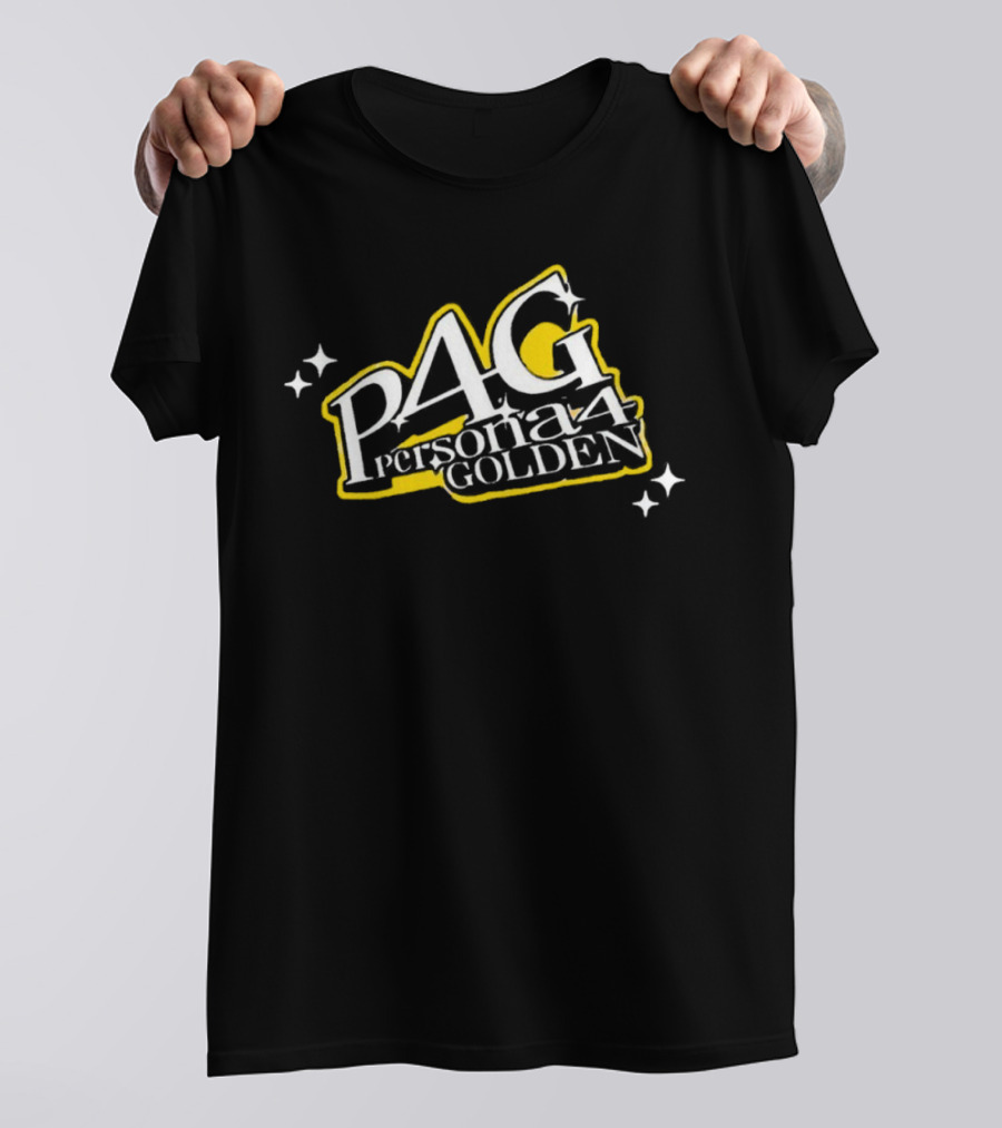 P4G Persona 4 Golden Logo With Stars T-Shirt