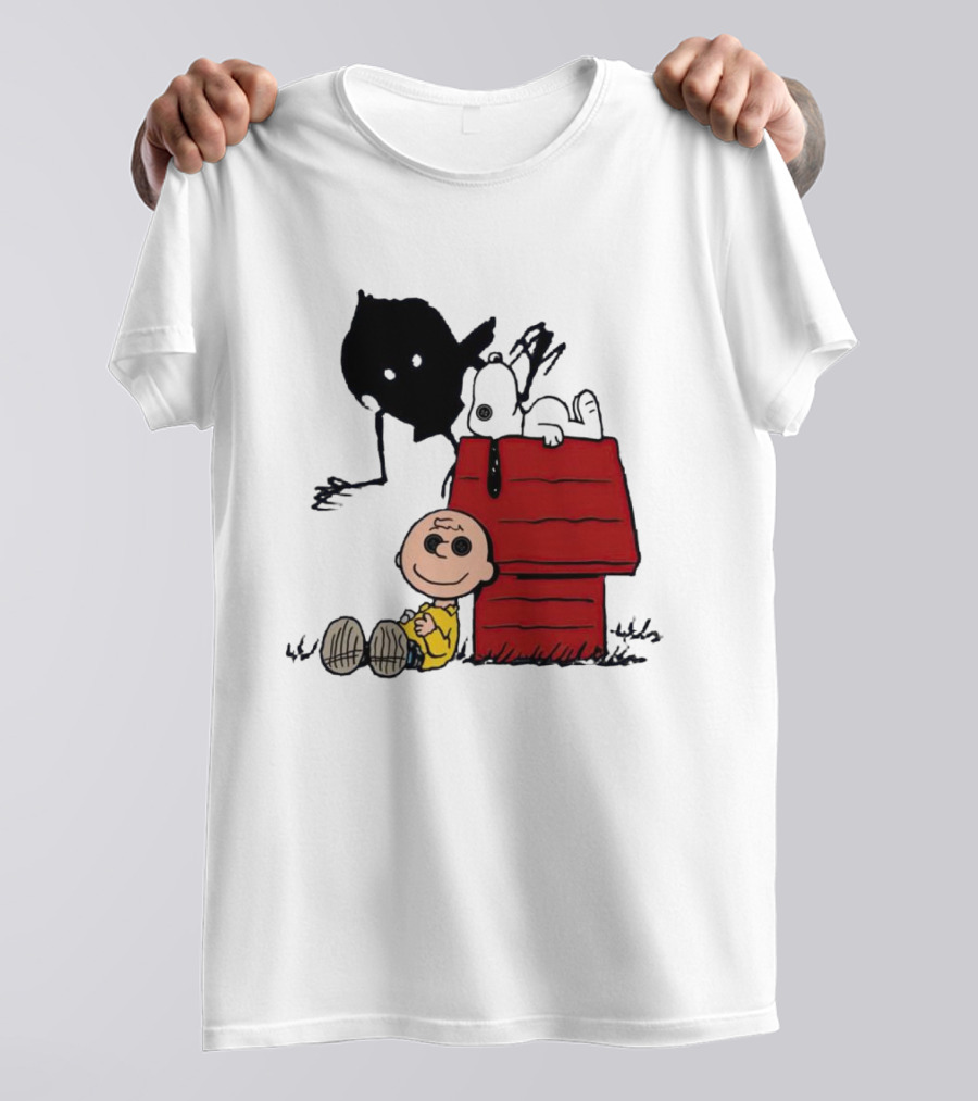 Charlie Brown Snoopy Woodstock Shadow Doghouse T-Shirt