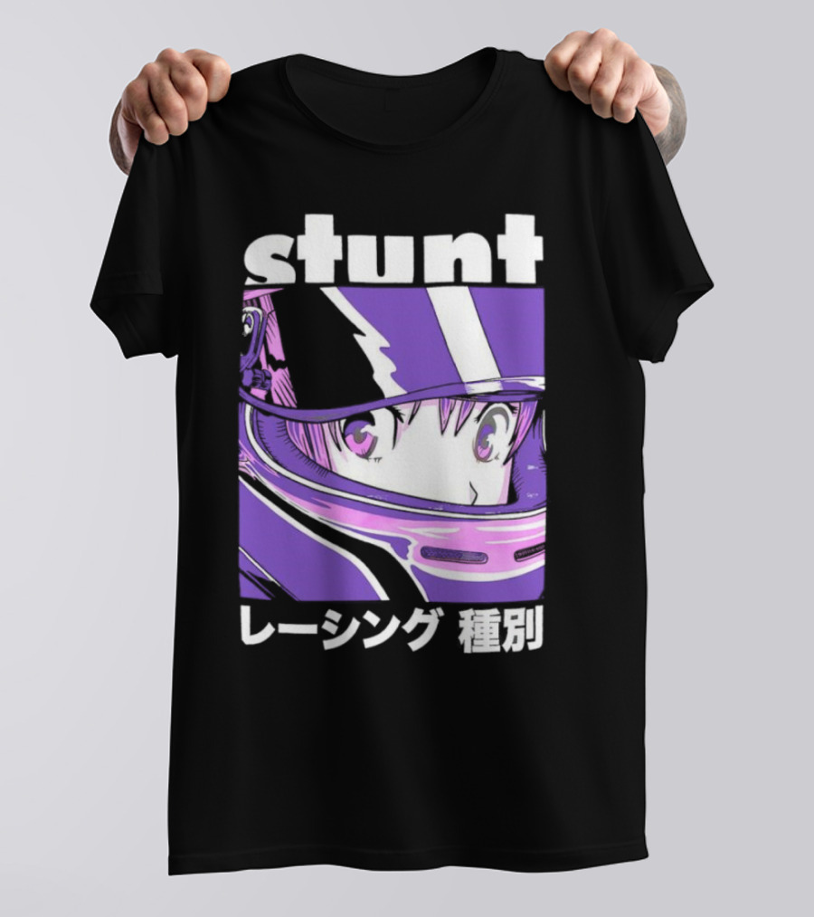 Stunt Anime Style Racing Helmet T-Shirt