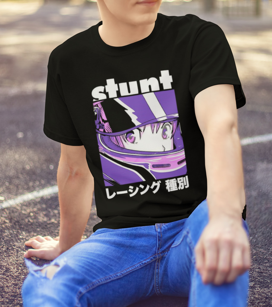 Stunt Anime Style Racing Helmet T-Shirt