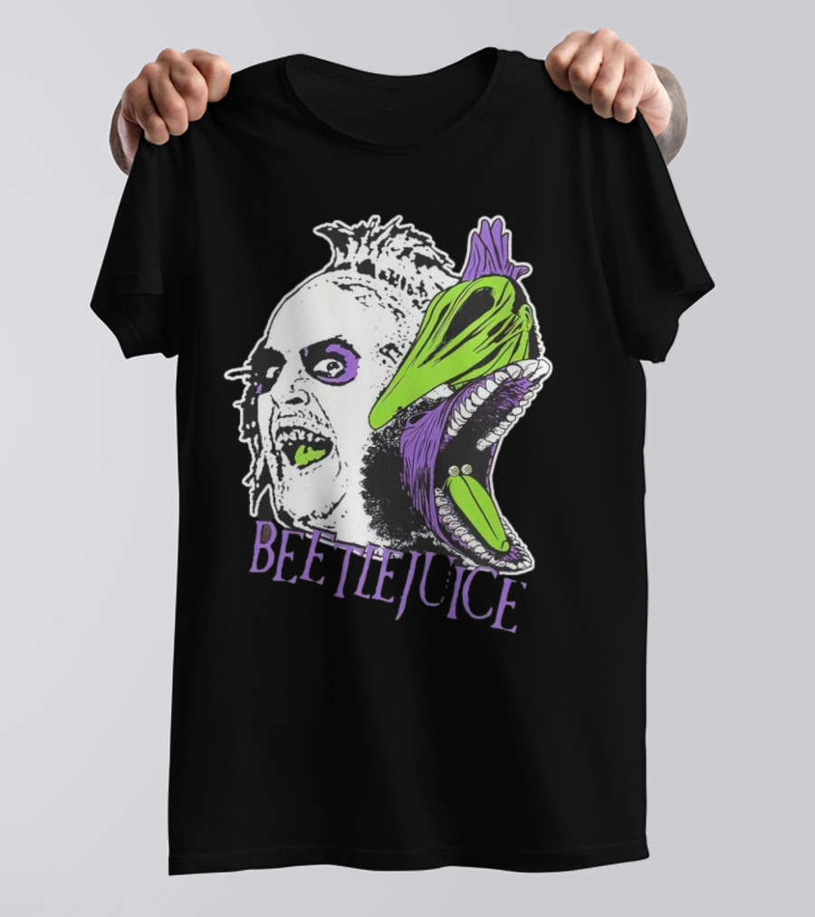 Beetlejuice Halloween Creature Mashup With Alligator Head T-Shirt