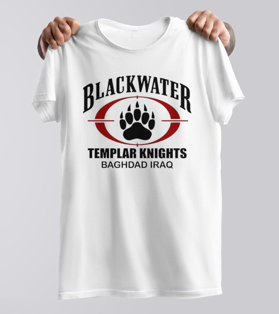 Blackwater Templar Knights Baghdad Iraq Paw Print Emblem T-Shirt