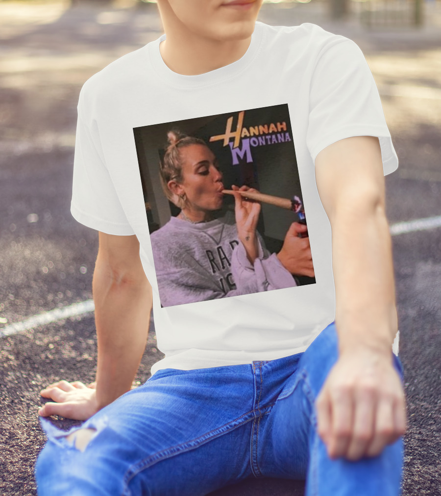 Disney Hannah Montana Smoking Weed Blunt T-Shirt