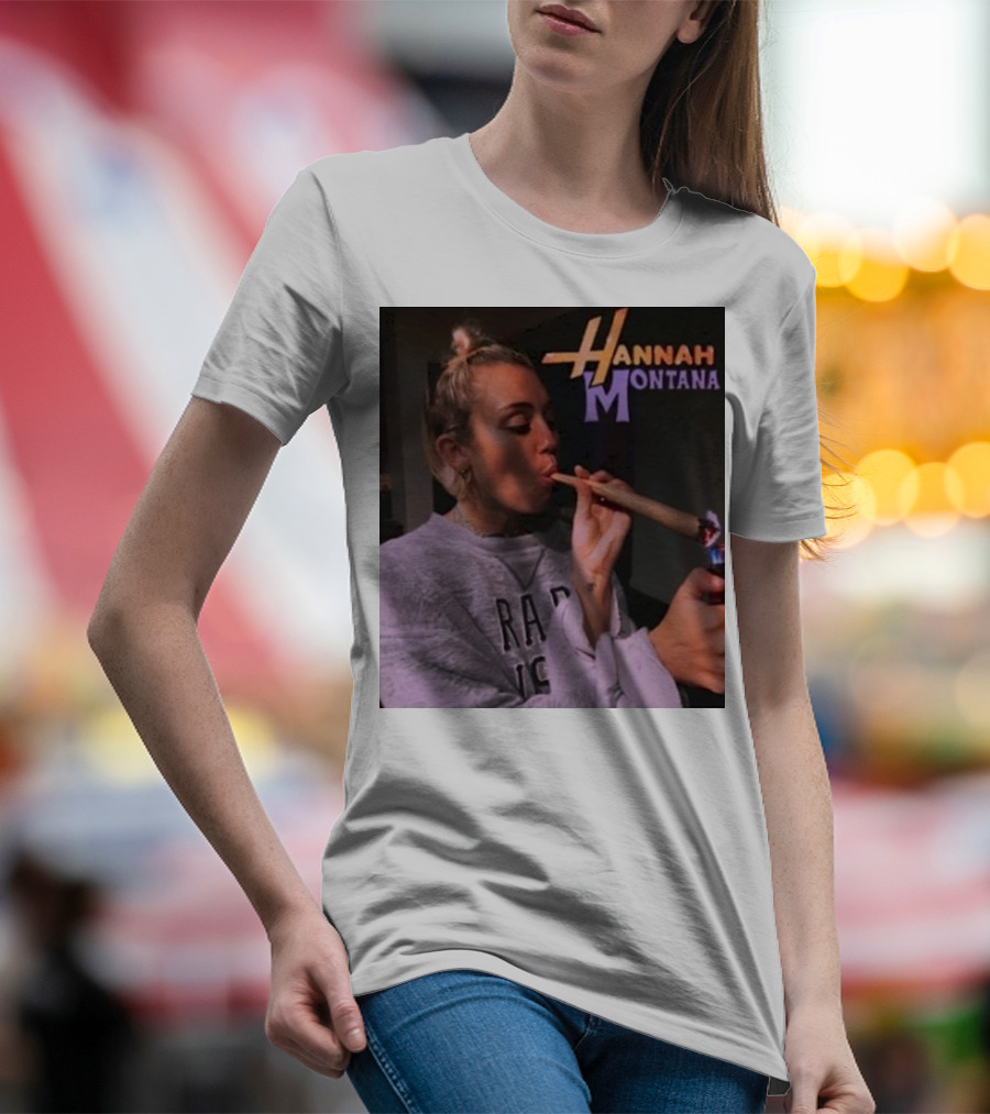 Disney Hannah Montana Smoking Weed Blunt T-Shirt