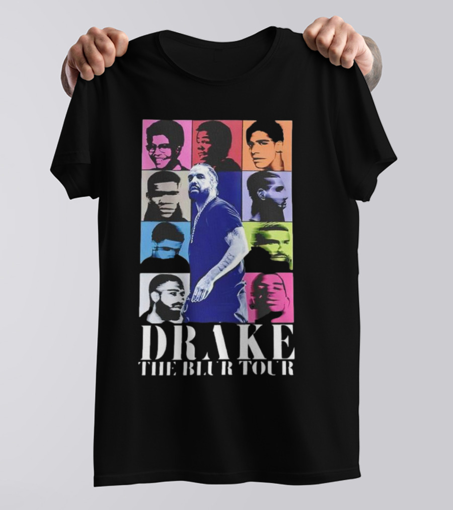 Drake The Blur Tour Pop Art Style Portrait Collage T-Shirt