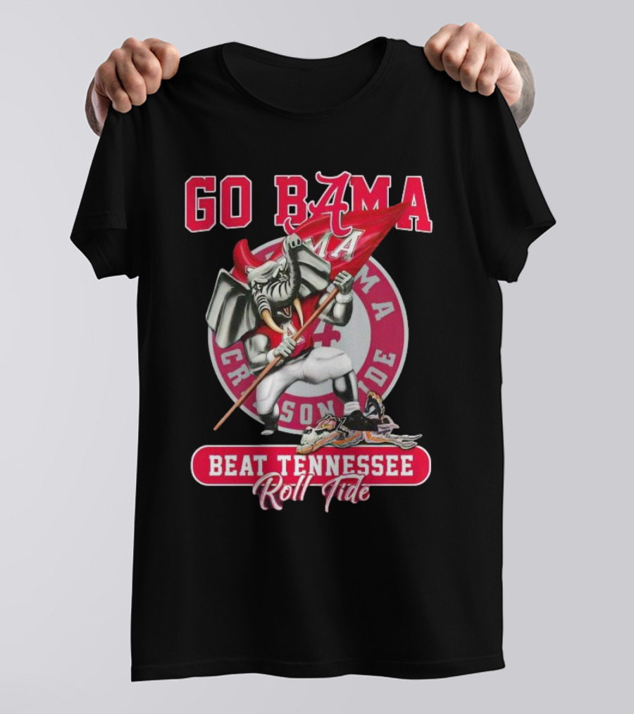 GO BAMA BEAT TENNESSEE ROLL TIDE ALABAMA CRIMSON TIDE MASCOT T-Shirt