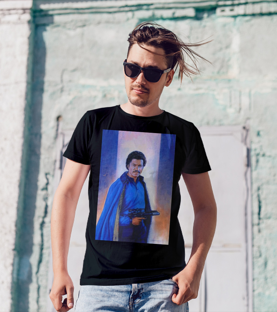 Lando Calrissian Holding Blaster Star Wars Character T-Shirt