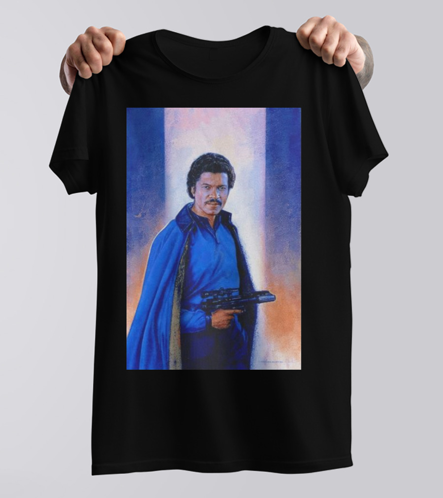 Lando Calrissian Holding Blaster Star Wars Character T-Shirt