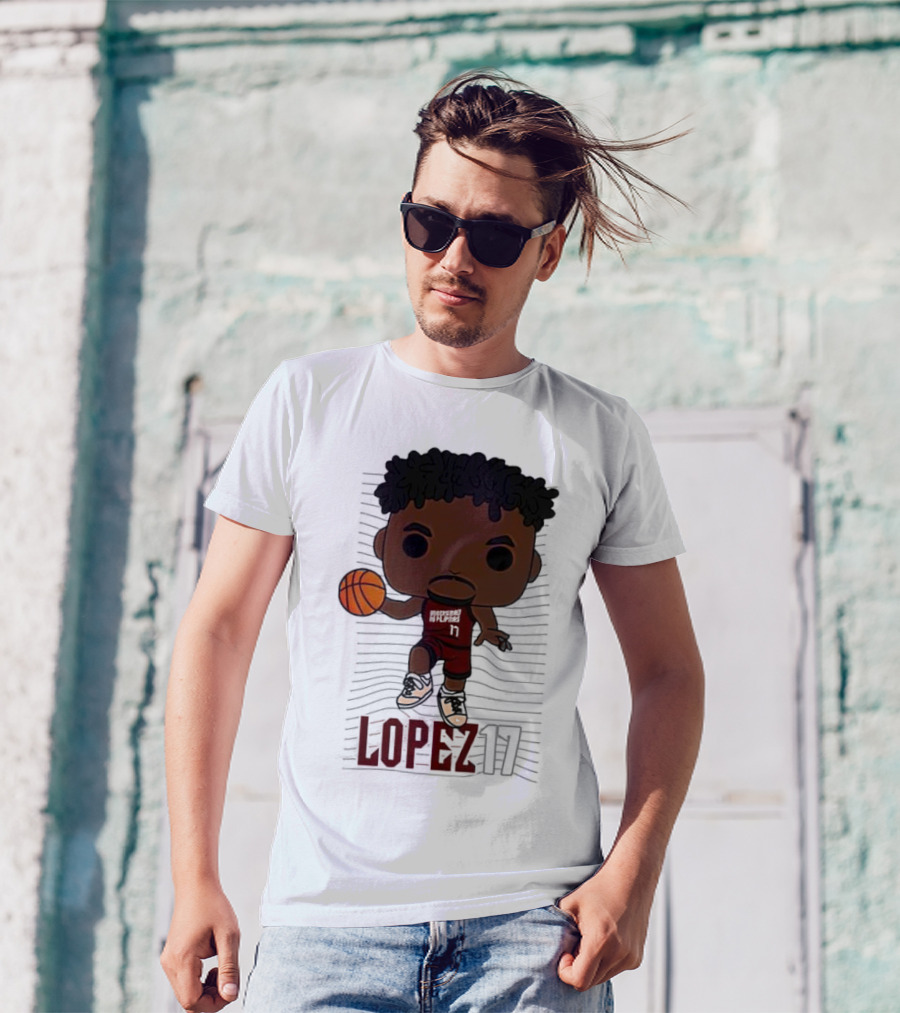 Lopez 17 Basketball Chibi Dribble T-Shirt