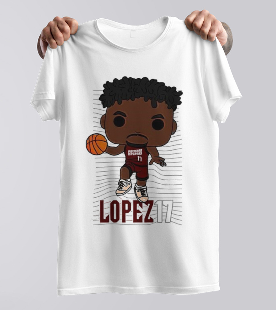 Lopez 17 Basketball Chibi Dribble T-Shirt
