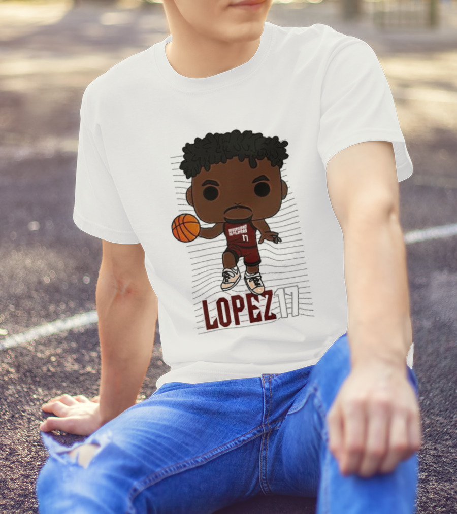 Lopez 17 Basketball Chibi Dribble T-Shirt