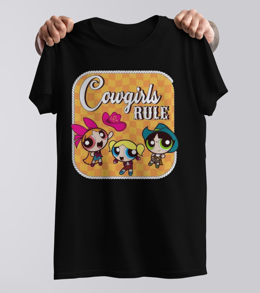 Cowgirls Rule Powerpuff Girls Western T-Shirt