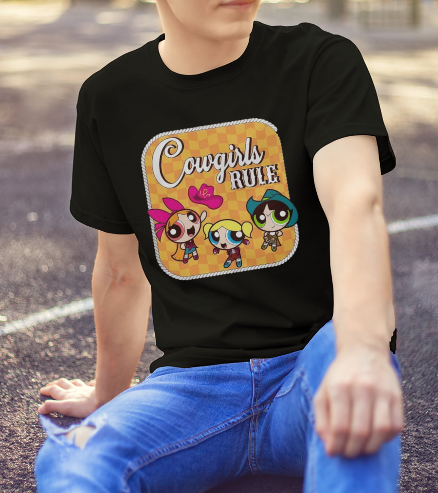 Cowgirls Rule Powerpuff Girls Western T-Shirt