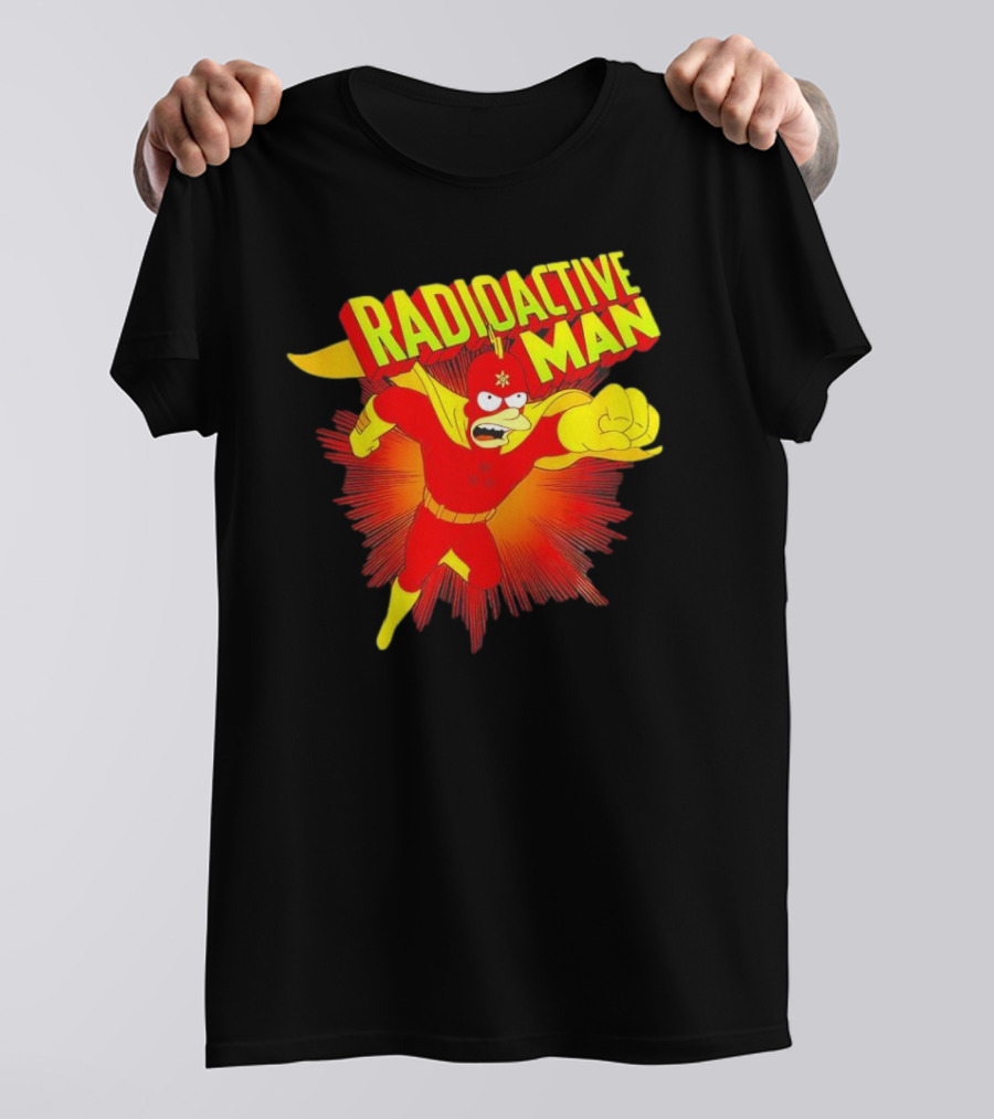 The Simpsons Radioactive Man Superhero Burst Action T-Shirt