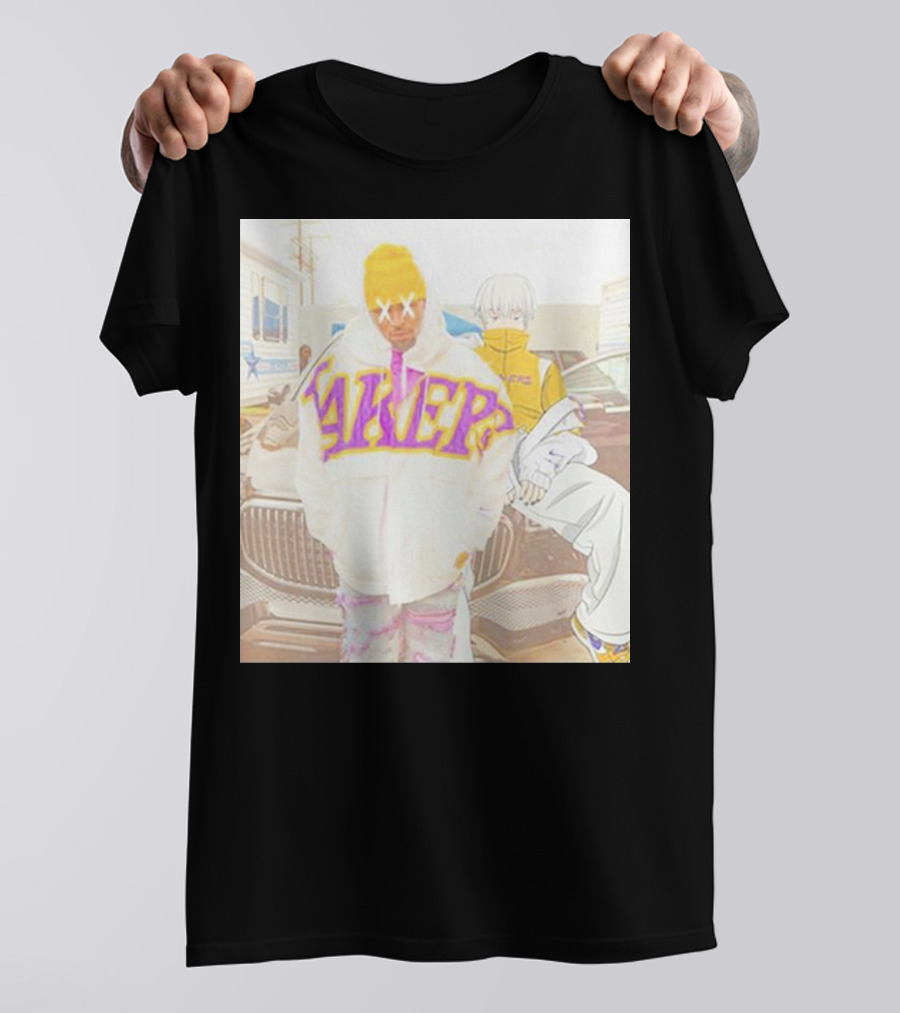 Chris Brown Lakers Jacket X Toge Inumaki Cursed Speech Collaboration T-Shirt