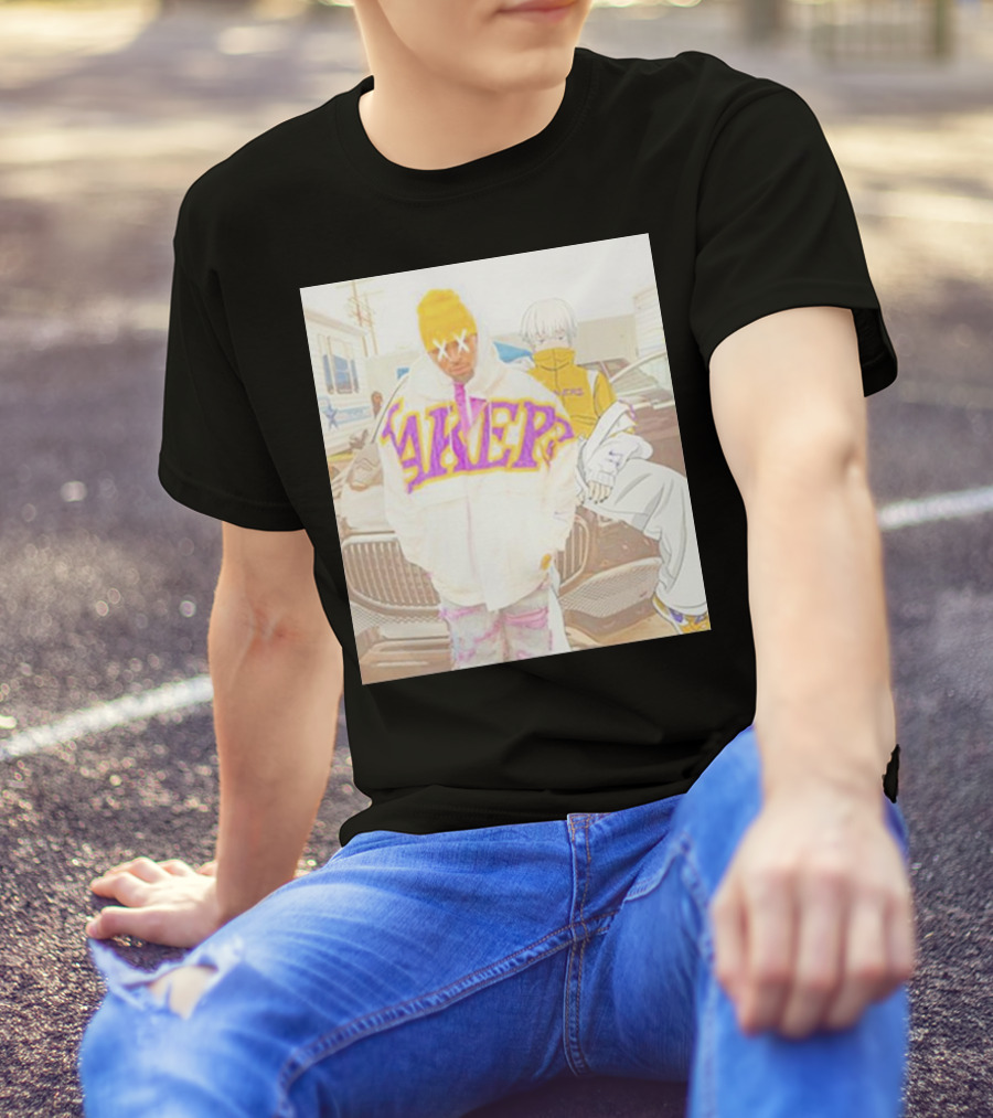 Chris Brown Lakers Jacket X Toge Inumaki Cursed Speech Collaboration T-Shirt