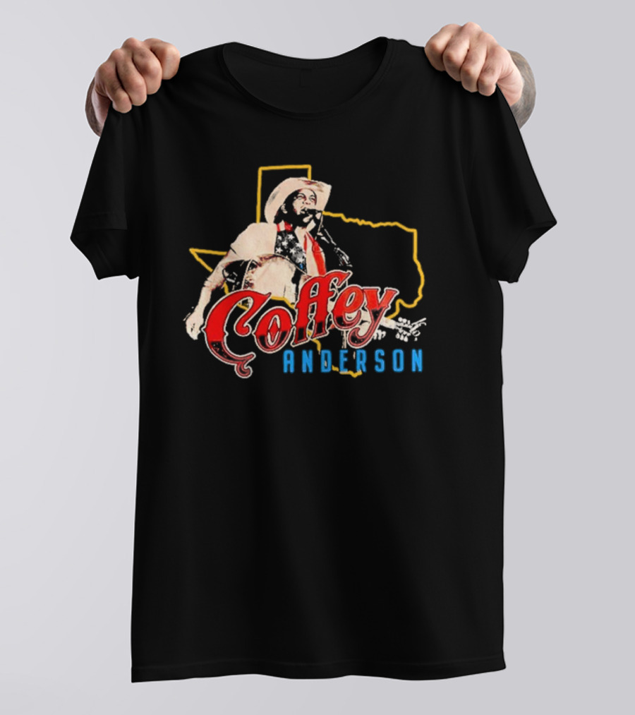 Coffey Anderson Texas Outline Cowboy Music T-Shirt
