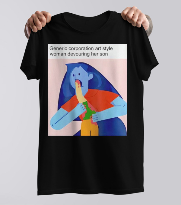 Generic Corporation Art Style Woman Devouring Her Son T-Shirt