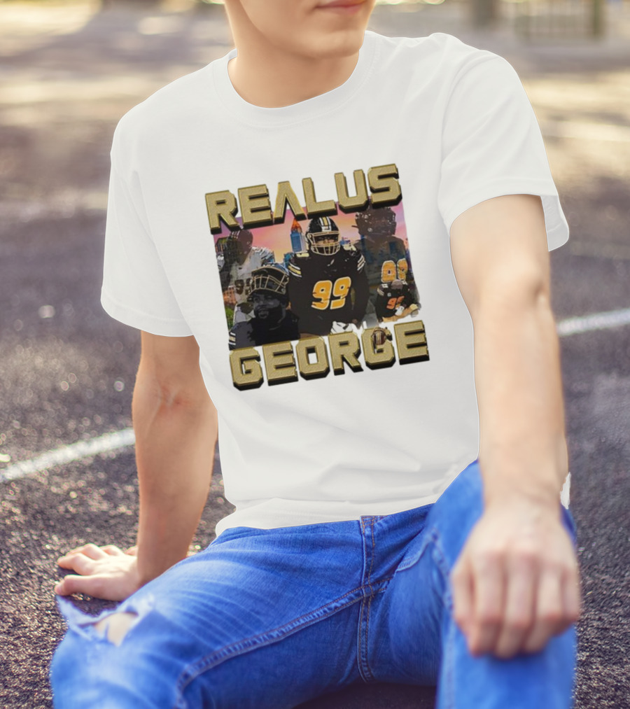 Realus George 99 Football Player Urban Skyline T-Shirt