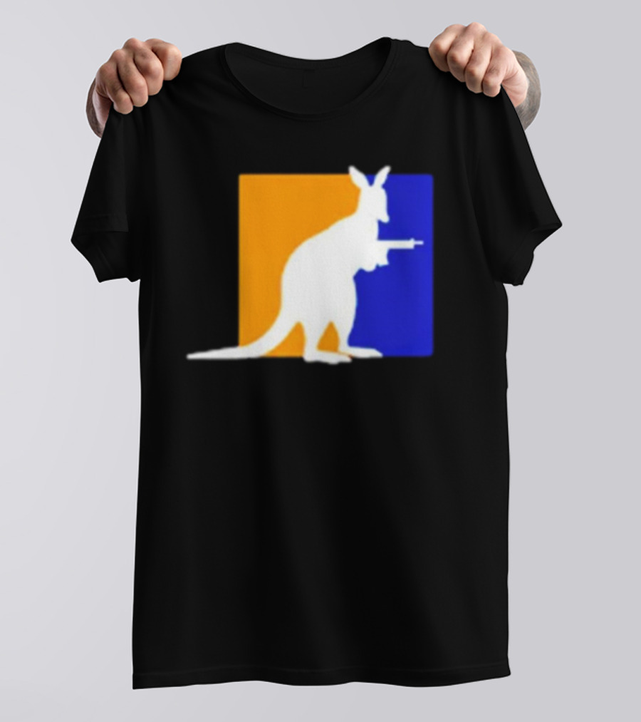 Thunder Down Under Kangaroo With Gun Australia T-Shirt