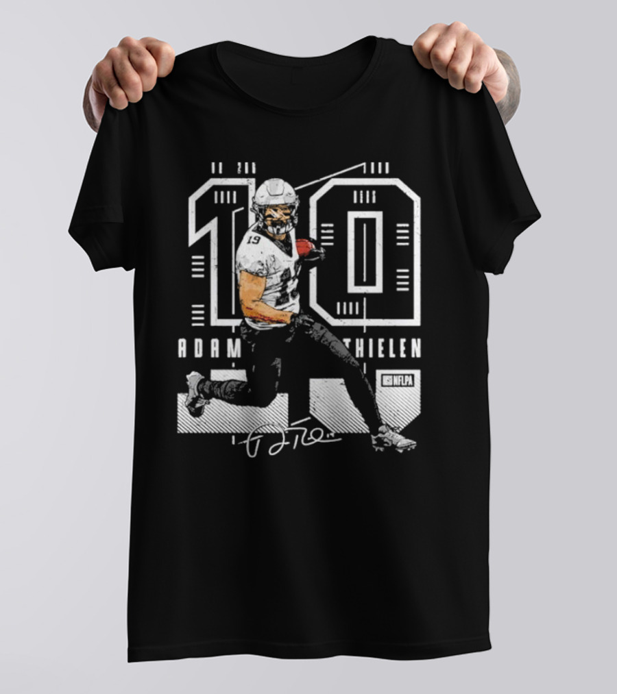 Adam Thielen Number 19 Carolina NFLPA Football Future T-Shirt