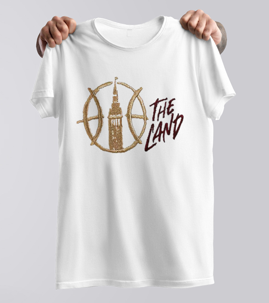 The Land Cleveland Script With Tower And Circle Elements T-Shirt