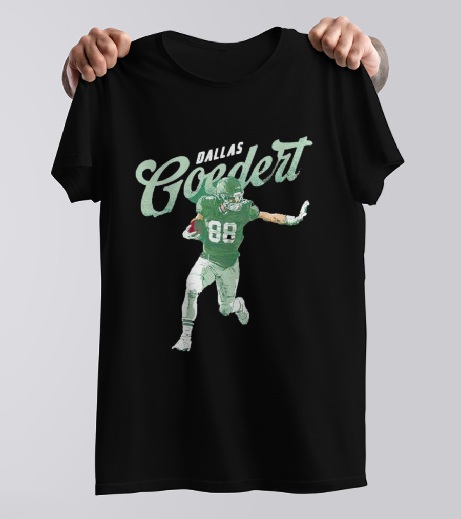 Dallas Goedert Philadelphia Eagles Football Player 88 Action Pose T-Shirt