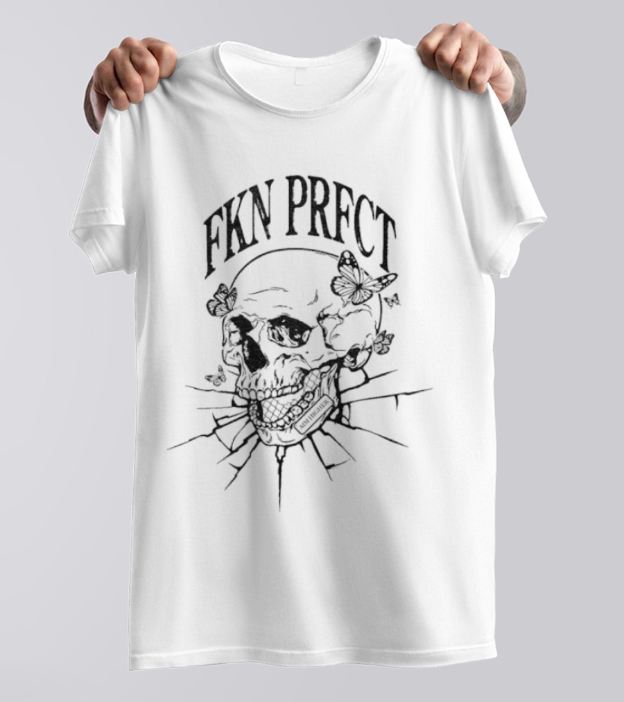 FKN PRFCT Butterflies Skull T-Shirt