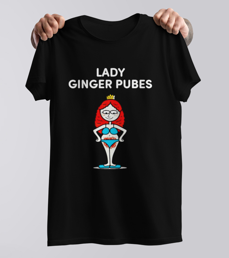 LADY GINGER PUBES CARTOON CHARACTER WEARING CROWN IN BLUE SWIMSUIT T-Shirt
